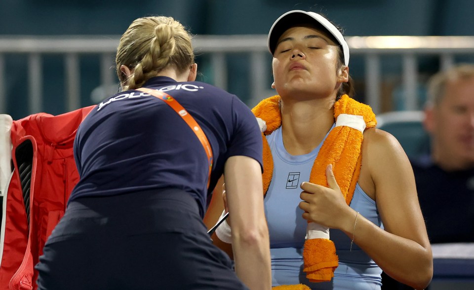 Raducanu's quarter-final bid took a speed bump when she needed medical attention