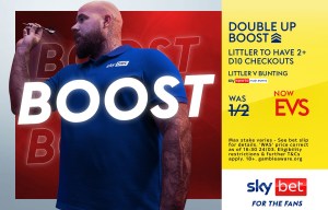 Premier League Darts odds boost: Get EVS on Littler to hit 2+ D10 checkouts v Bunting
