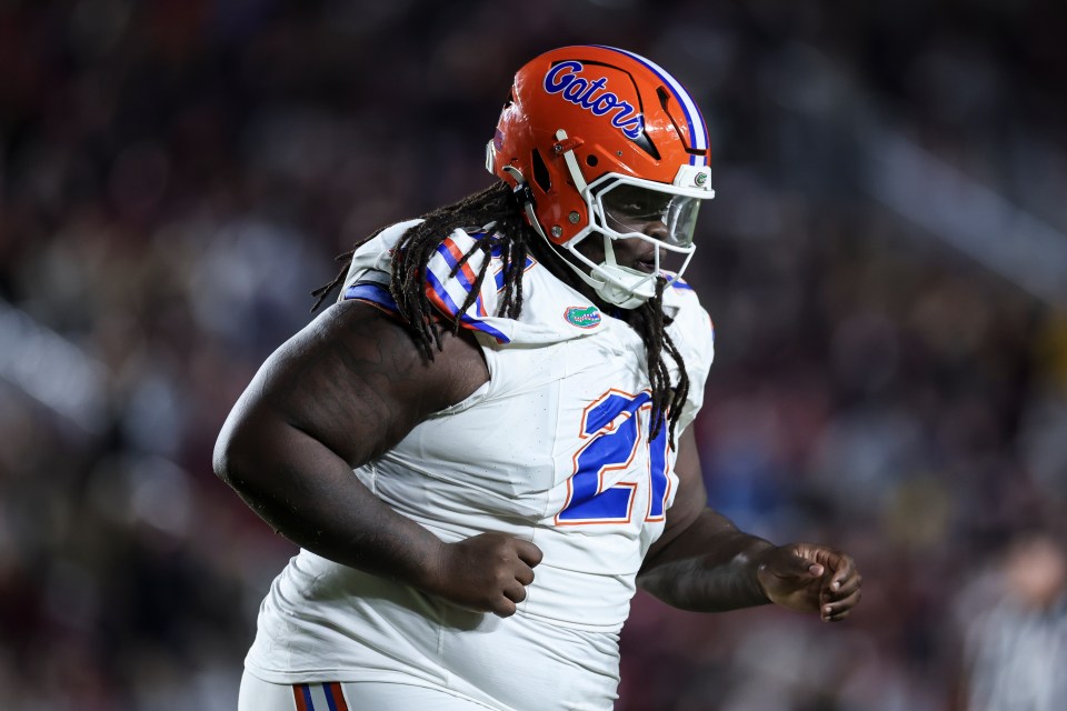 TALLAHASSEE, FLORIDA - NOVEMBER 30: Desmond Watson #21 of the Florida Gators looks on during the first half of a game against the Florida State Seminoles at Doak Campbell Stadium on November 30, 2024 in Tallahassee, Florida. (Photo by James Gilbert/Getty Images)