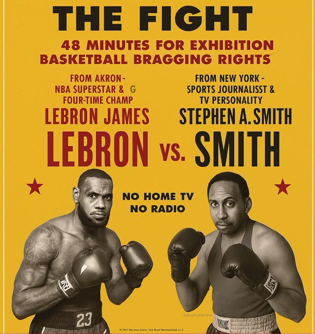 Jake Paul put out boxing flyer with Stephen A Smith and LeBron James